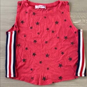 Play Six Girls Stars and Stripes Red Tank